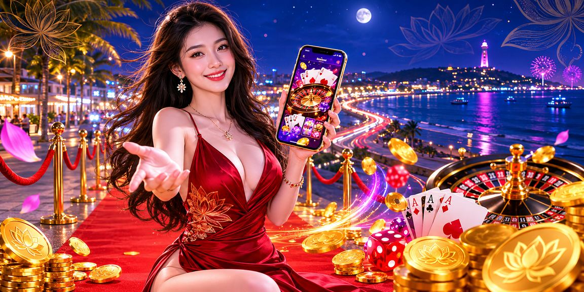 Người dùng xem ứng dụng casino trên điện thoại tại bãi biển Phan Thiết